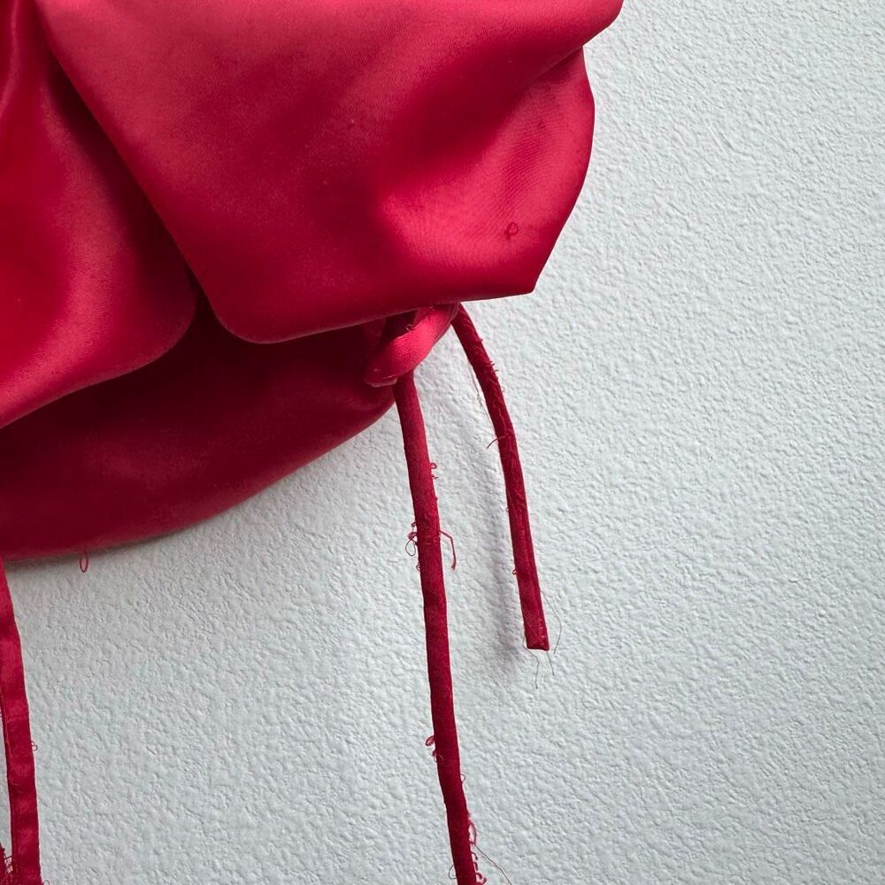 Oh Polly Lace Bustier Corset Mini Ruched Dress Fire Red Size US 2 / XS - Picture 11 of 11